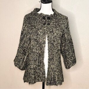 Western Connection olive/black chunky cardigan
